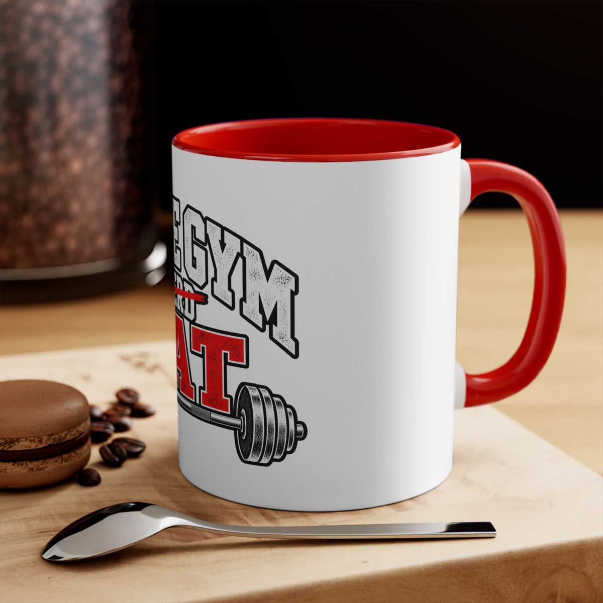 Home Gym Rat Accent Mug – Funny Fitness Coffee Cup for Workout Enthusiasts