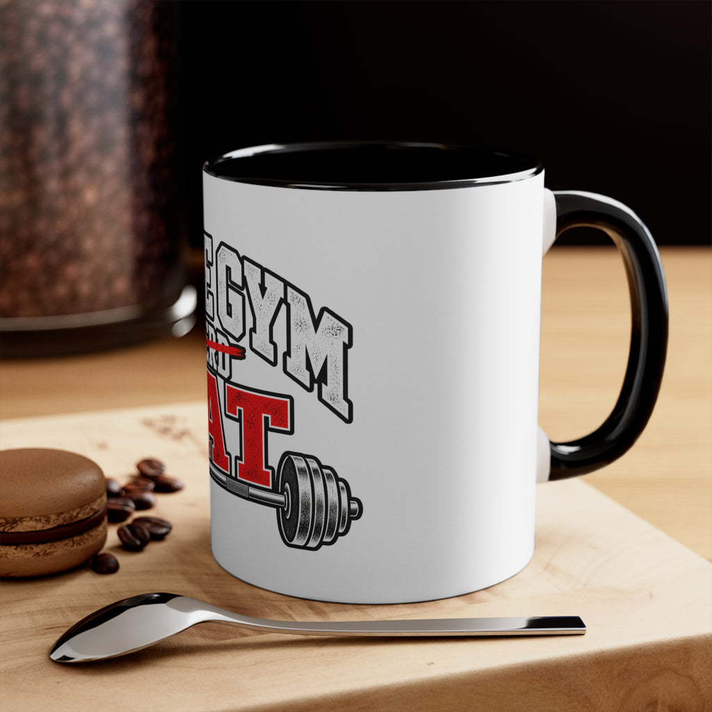Home Gym Rat Accent Mug – Funny Fitness Coffee Cup for Workout Enthusiasts