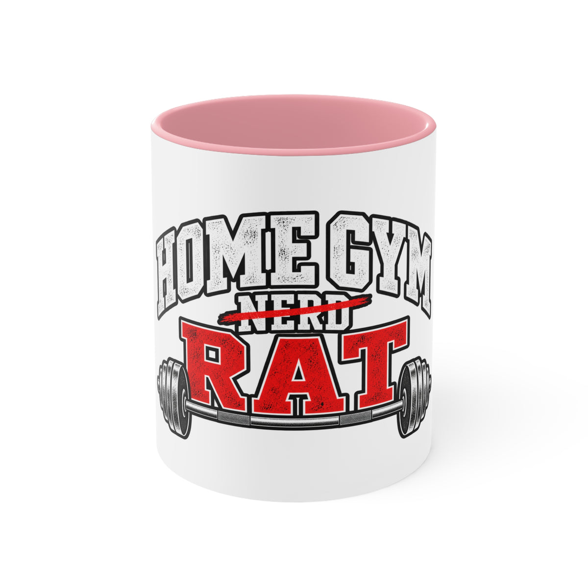 Home Gym Rat Accent Mug – Funny Fitness Coffee Cup for Workout Enthusiasts